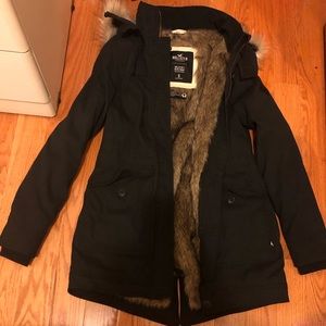 Girls Hollister Faux Fur Jacket